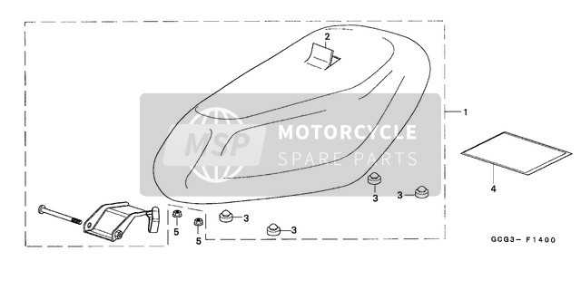 Honda SGX50 1997 Zadel voor een 1997 Honda SGX50